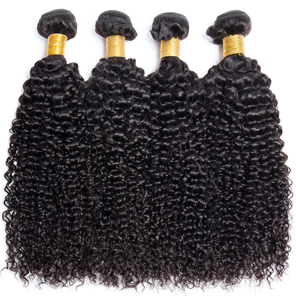 Brazilian Kinky Curly Wave Hair Bundles 1/3 Pieces Real Human Hair Bundles 10A 12-32 Inch Remy Human Hair Extensions For Women