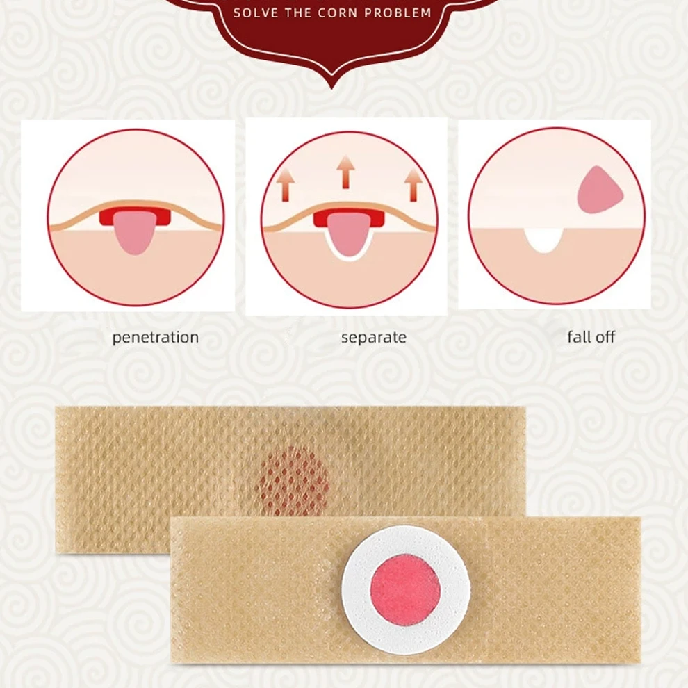 48 pezzi adesivo per la cura del piede cerotto medico cuscinetti per la rimozione del mais cerotti curativi calli rimuovi callosità disintossicante cerotto per la cura del piede estivo