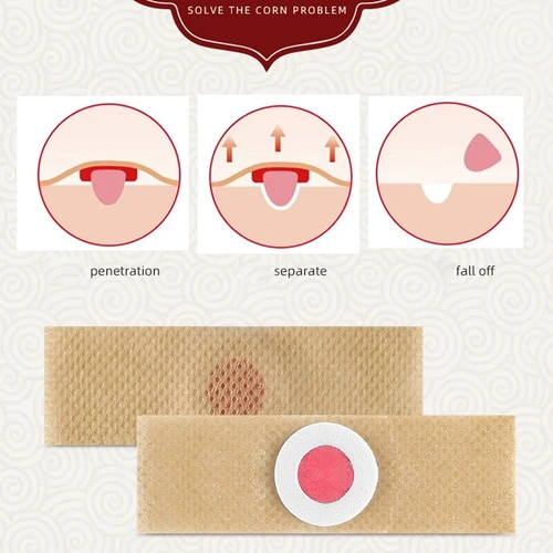 Imagen 2 del producto 48 Uds pegatina para el cuidado de los pies parche médico almohadillas de eliminación de maíz parches curativos callos eliminar callosidad desintoxicación parche para el cuidado de los pies de verano