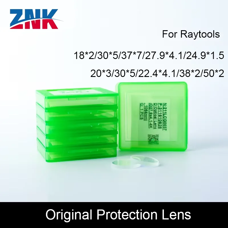 ZNK Raytools Lens Original Laser Protective Windows 18*2  27.9*4.1 30*5 37*7JGS1 1064nm Quartz Fused Silica BT210 BT240