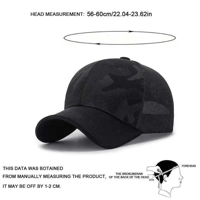 Unisex Light Plate Camouflage Breathable Baseball Net Caps Spring and Autumn Outdoor Adjustable Casual Hats Sunscreen Hat