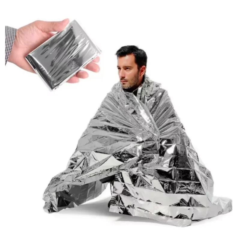 Multi Pack Reflective Emergency Thermal Blanket Waterproof Windproof Anti-Hypothermia Survival Wrap for Hiking Backpacking Outdo