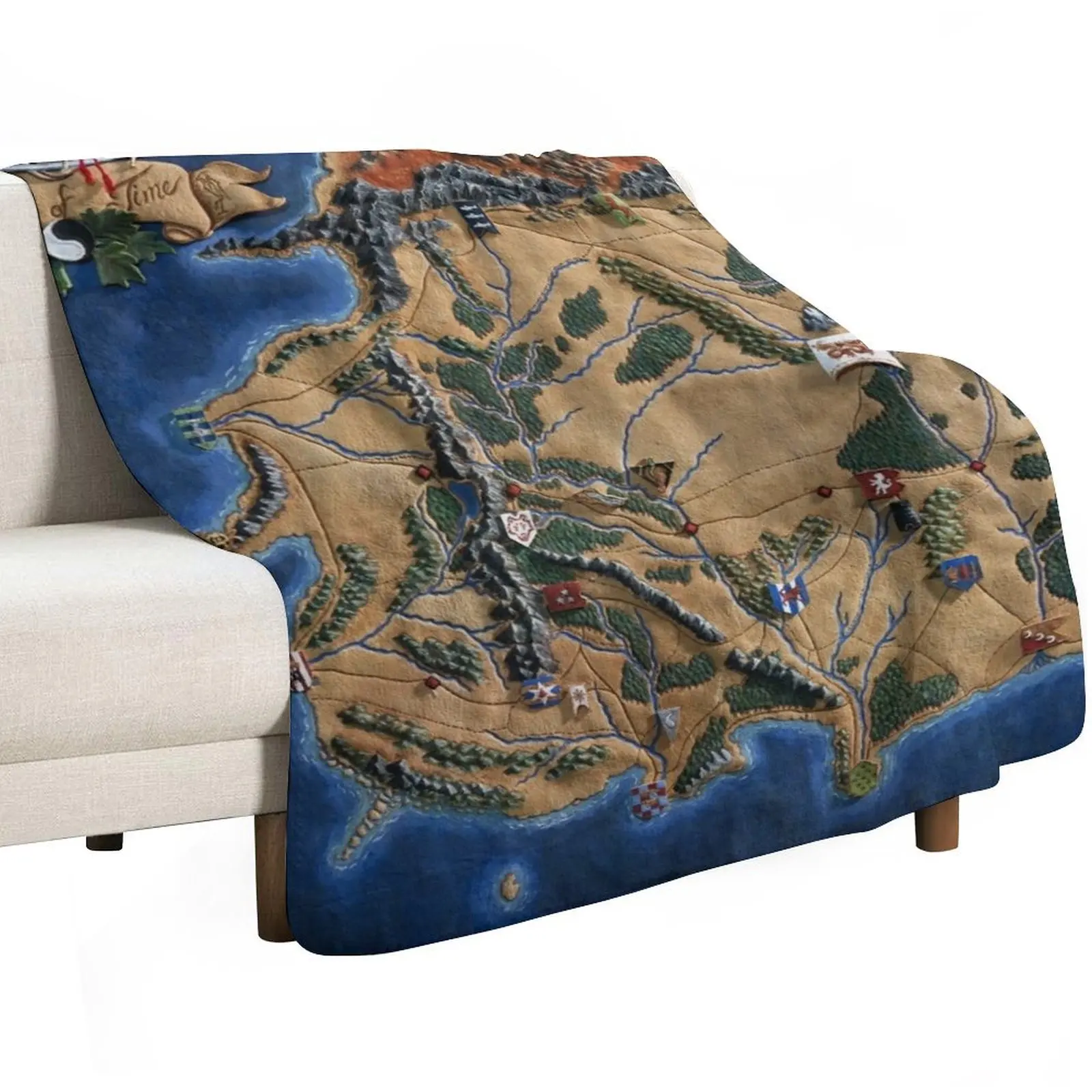 

Fantasy Wheel of Time Map Throw Blanket Designers Baby Soft Giant Sofa Blankets