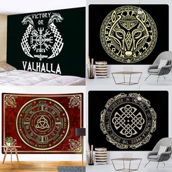 Viking Mystic Symbols Tapestry Hippie Ornament Room  Bedroom Decor Aesthetic Hanging