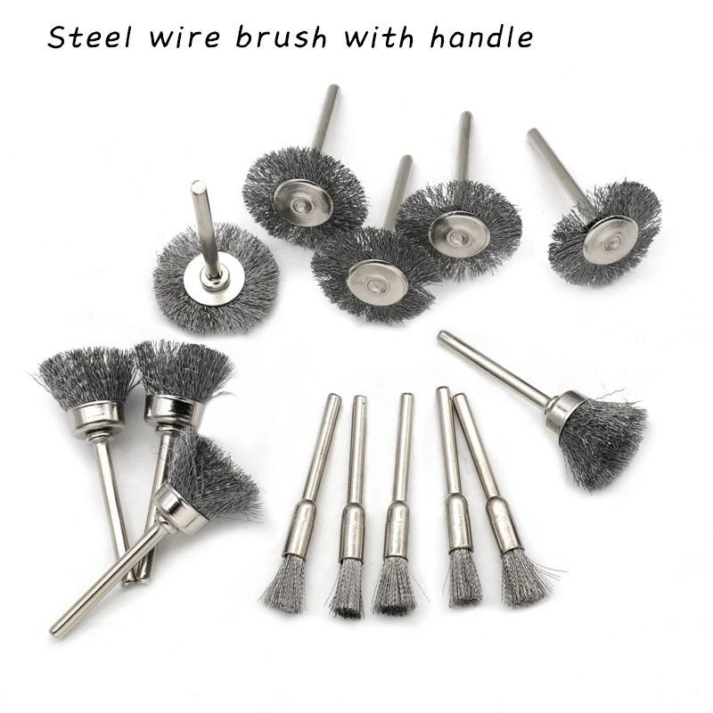 45Pcs Wire Brush Wheel Cup Brush Set Polishing Wheels Pen Brushes Kit For Grinder Electric Rotary Drill Accessories Deburring