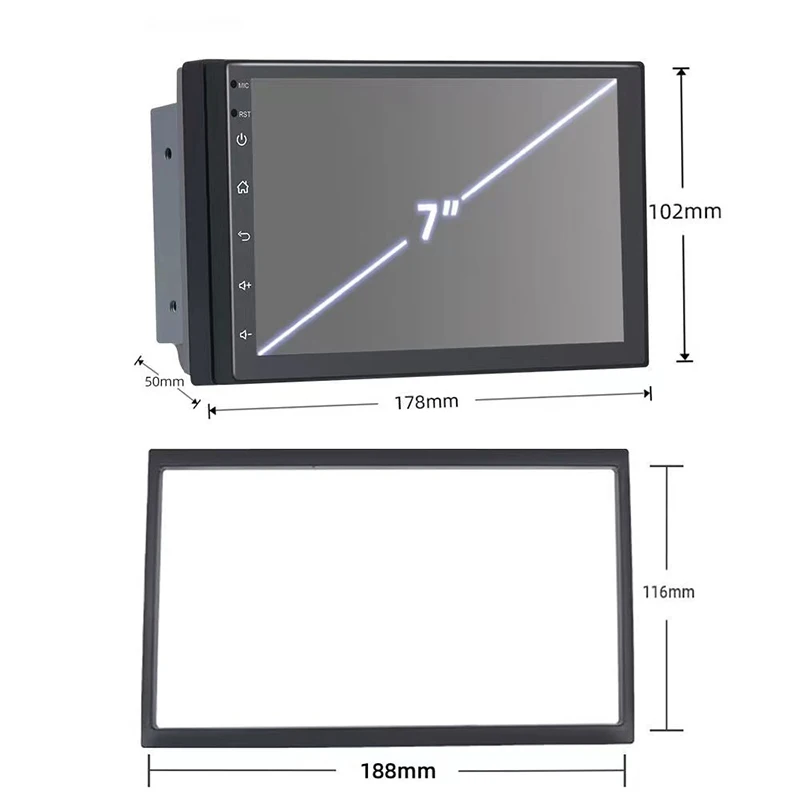 راديو سيارة 7 بوصة 4 + 64 جيجابايت لنيسان نافارا 2006-2015 D22 أندرويد 15 دعم تلقائي خريطة أبل كاربلاي اللاسلكية