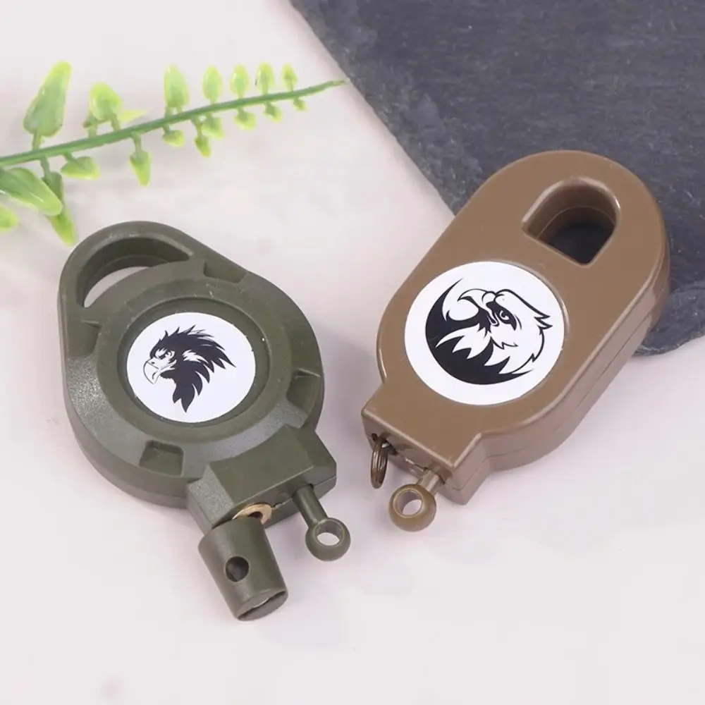 Durable Steel Wire Hunting Keychain Rebound Retractable Quick Setting Trap Clip PE Wire Easy Pull Buckle Outdoor Hunting Tool