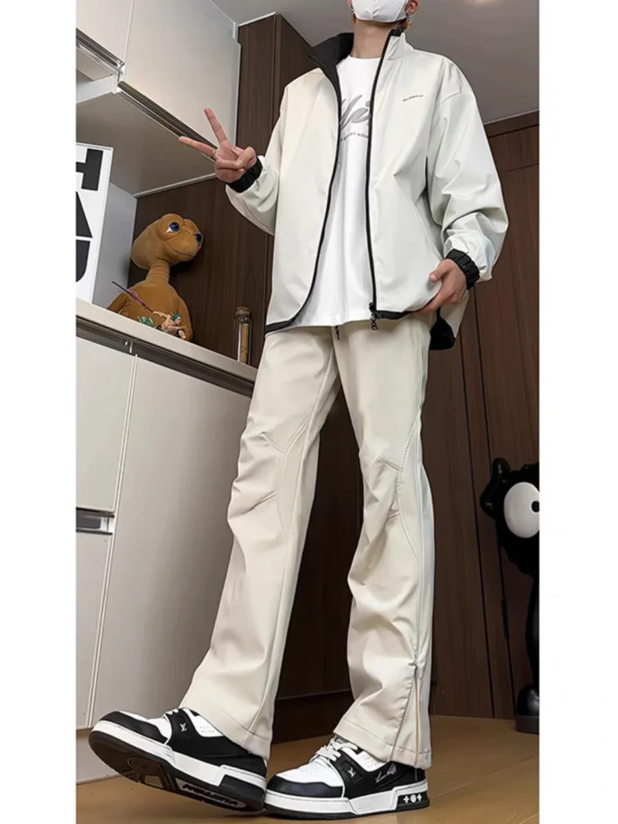 

Outdoor Men's Soft ell Fce Lined Cargo Pants Elastic Hiking Mountain Climbing Trousers with Zipper Side kets Casual S...