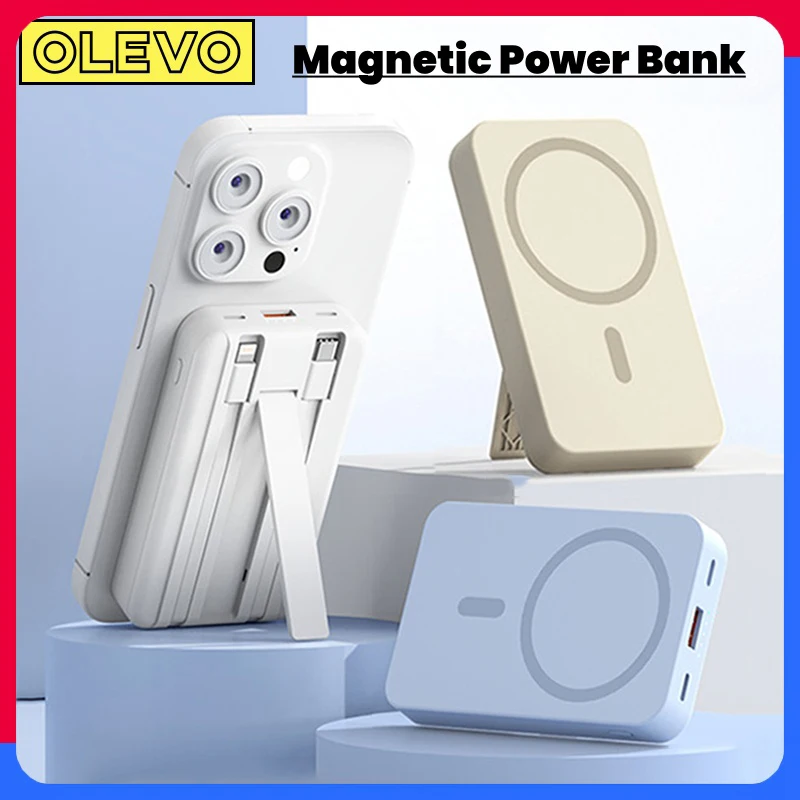 

20000mAh New Magnetic Wireless Power Bank 22.5W Fast Charging Powerbank External Spare Battery For Magsafe iPhone Xiaomi Samsung