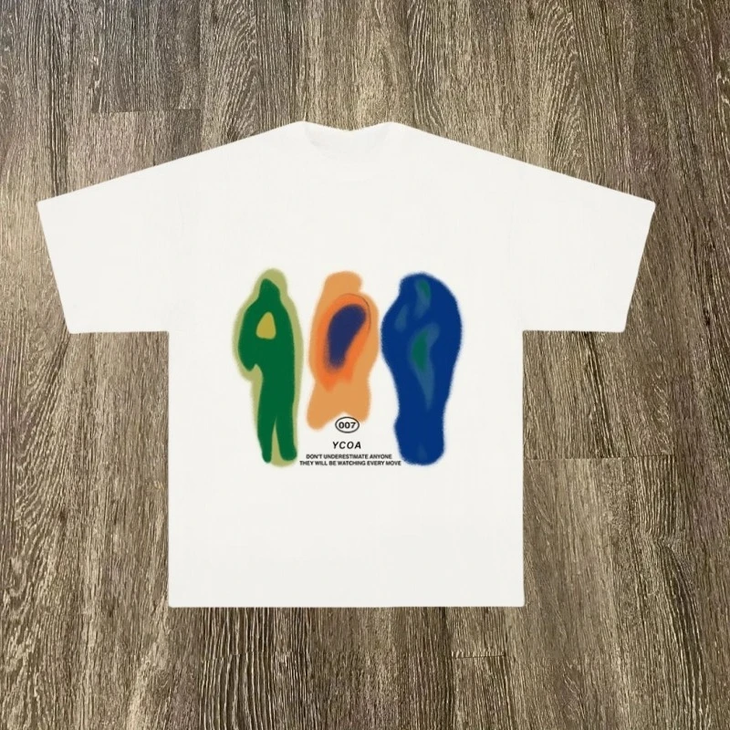 

Men's T-shirt Women's pure cotton summer printed top Hip-hop loose fashion Y2k aesthetic crew neck high quality clothing