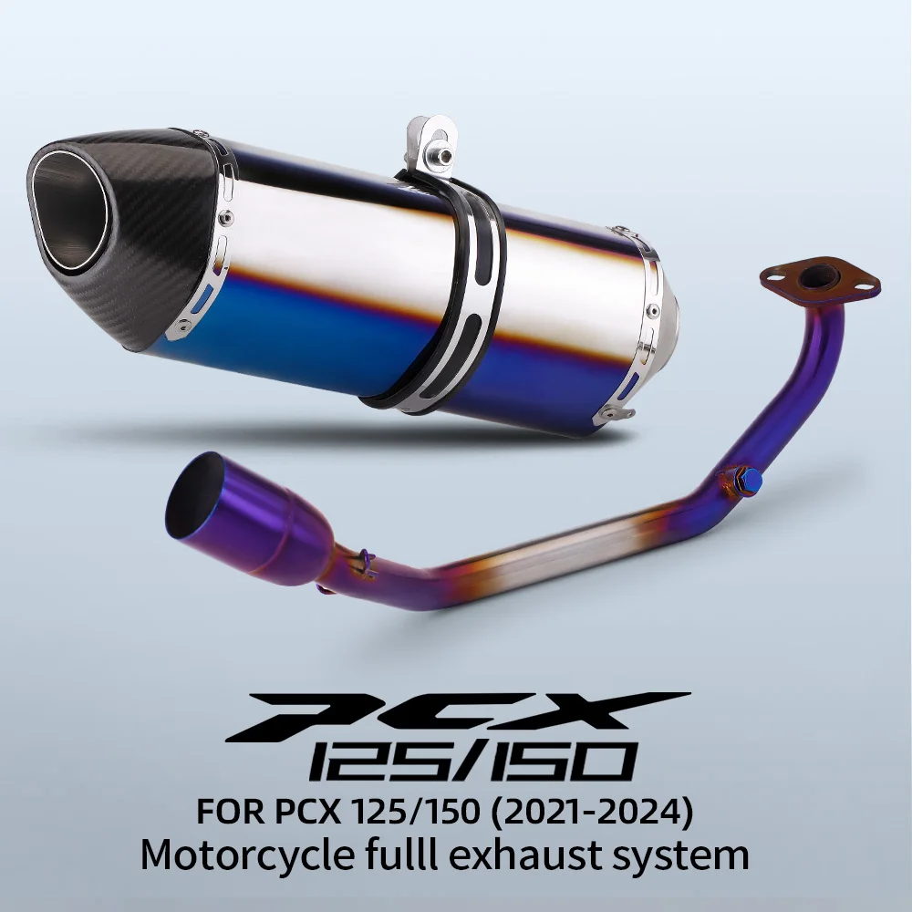 

Full Exhaust System For PCX125 PCX150 PCX 125 150 Motorcycle Escape Dedicate Muffler Modified Front Link Pipe Slip on R77 Muffle