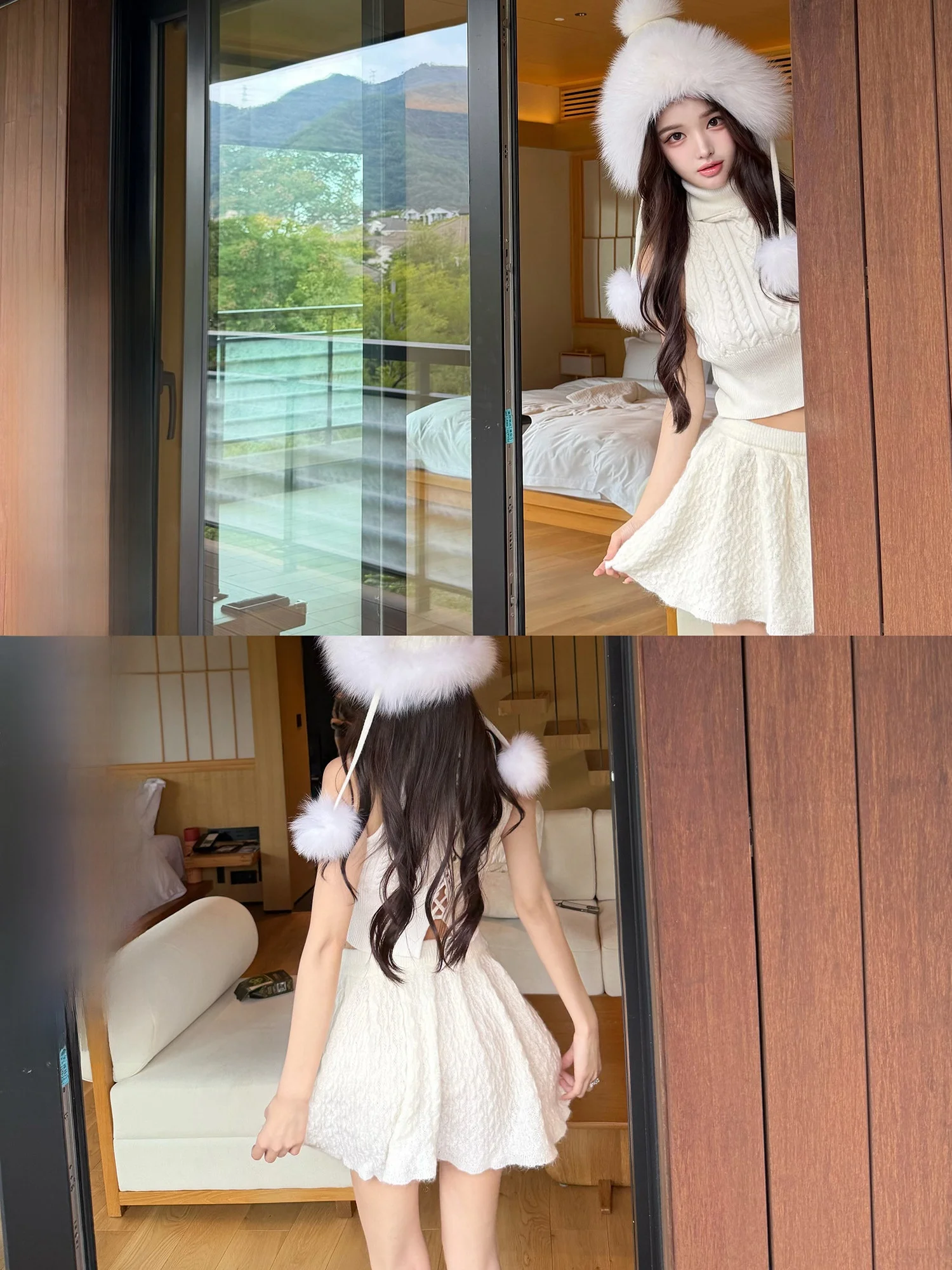 

Вязаная плиссированная юбка Hanrted Viola: удлиняющая силуэт, повседневная, теплая, женская, миди