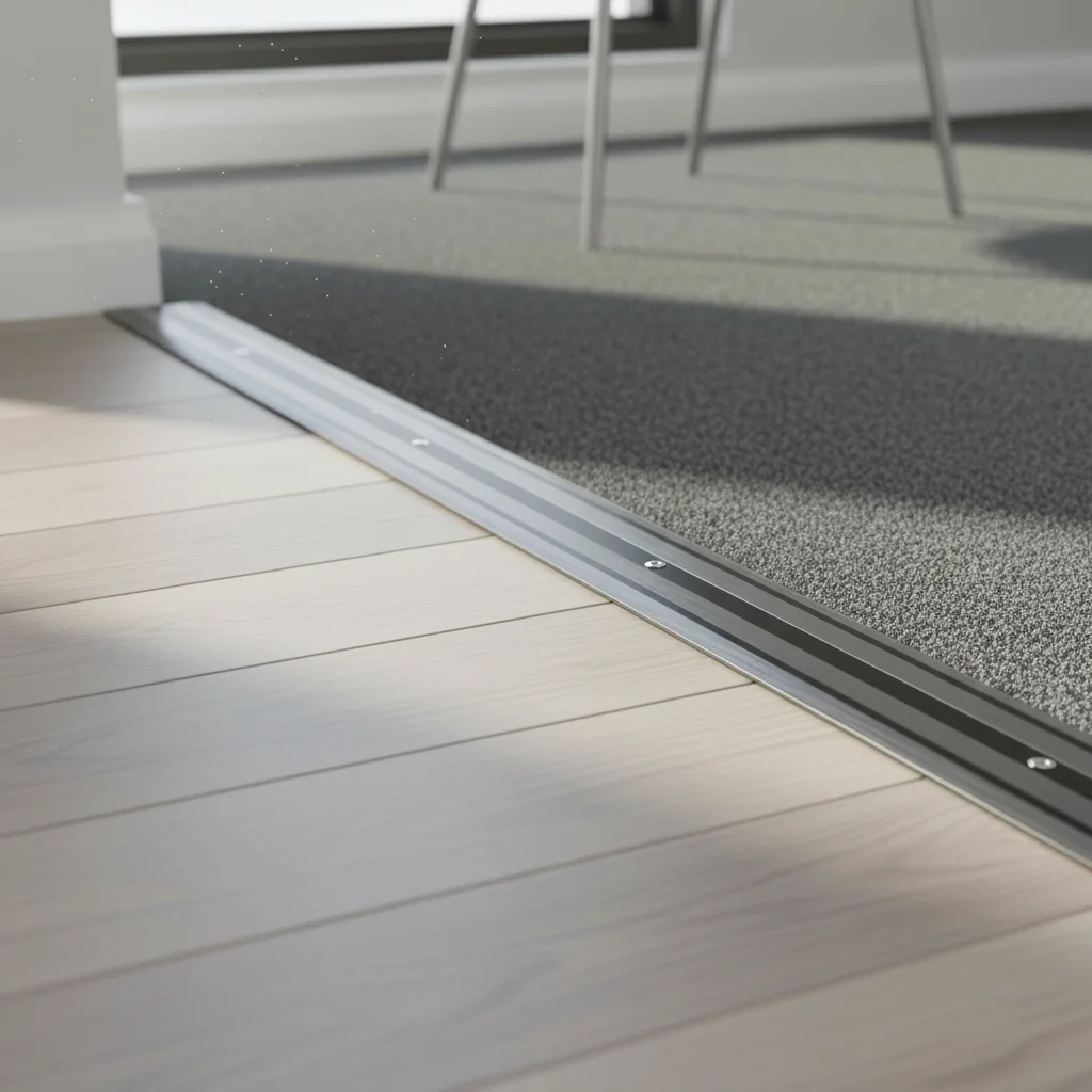 

Durable Aluminum Floor Transition Strip 5Pcs Metal Door Threshold with Screws for Living Room Bedroom Kitchen Flooring Gap