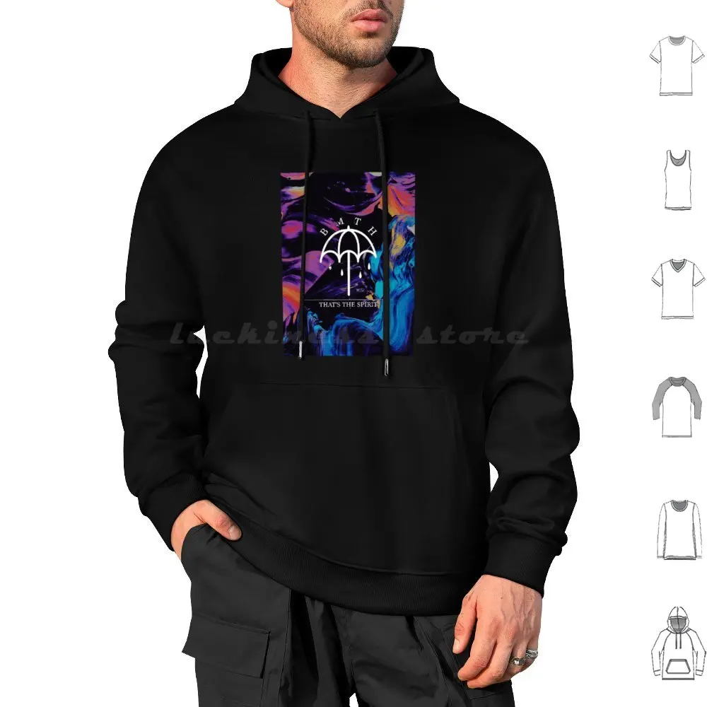 In Rainbow Art Sudadera con capucha de algodón de manga larga Bmth Music Oliver Sykes Metal Metalcore Sempiternal Emo Oli Sykes Turtle