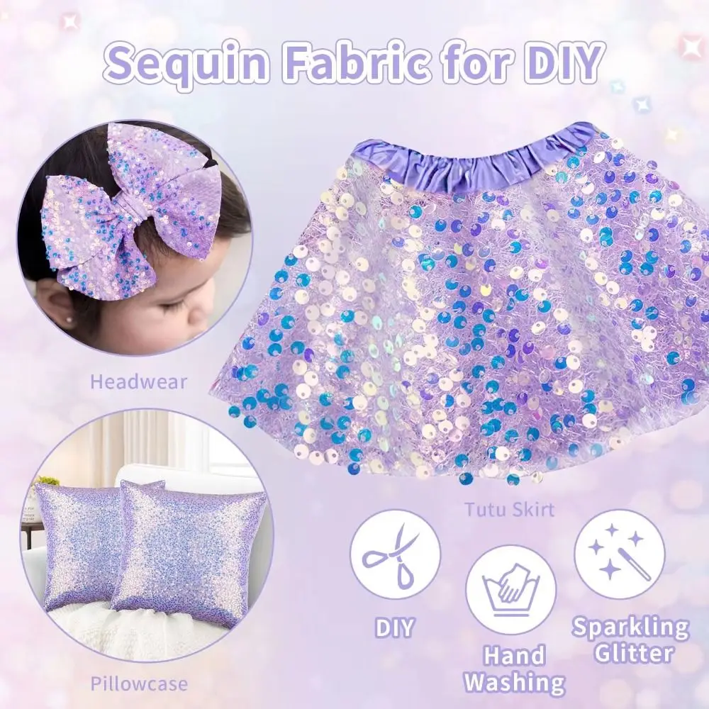 Decorative Table Runner Sequin Table Runner Sequin Fabric Sparkling Surface Mermaid Table Runner Iridescent Shimmer 30cmx180cm
