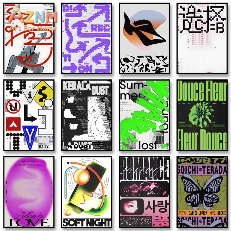 

1 шт. Винтажный абстрактный классический художественный постер, летняя картина на холсте, настенное искусство для современной комнаты, спальни, домашнего декора