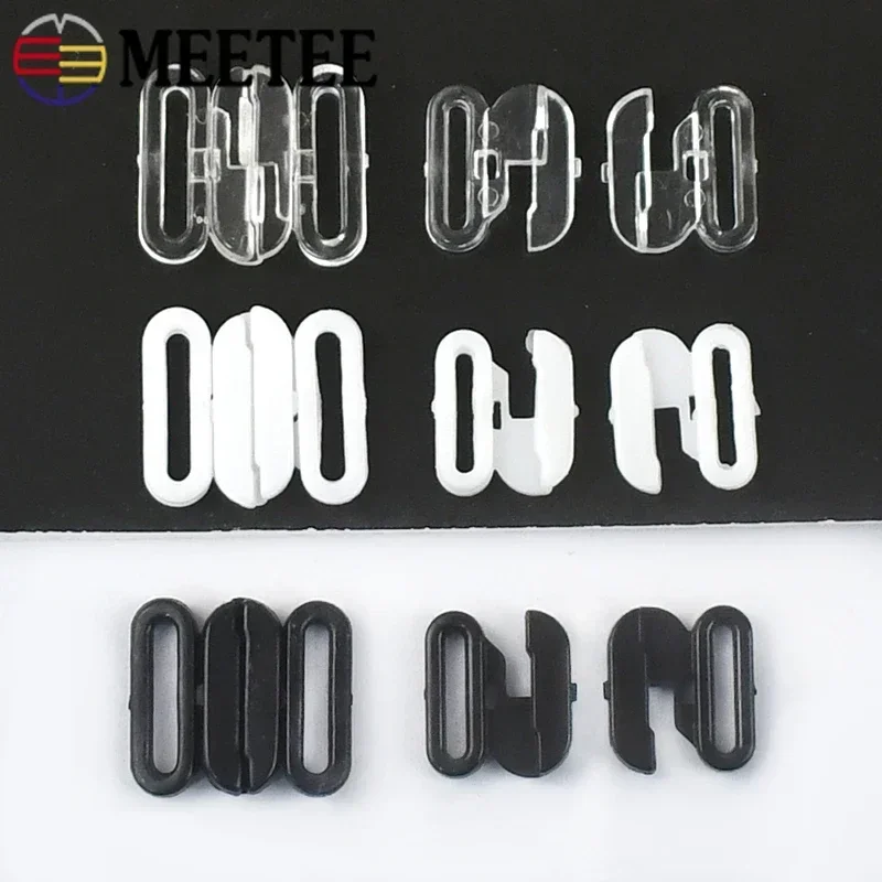 30/50Sets 10/12/15/20mm Plastic Bra Buckles Bikini Adjust Hook Maternity Nursing Underwear Front Closure Adjustment Snap Button