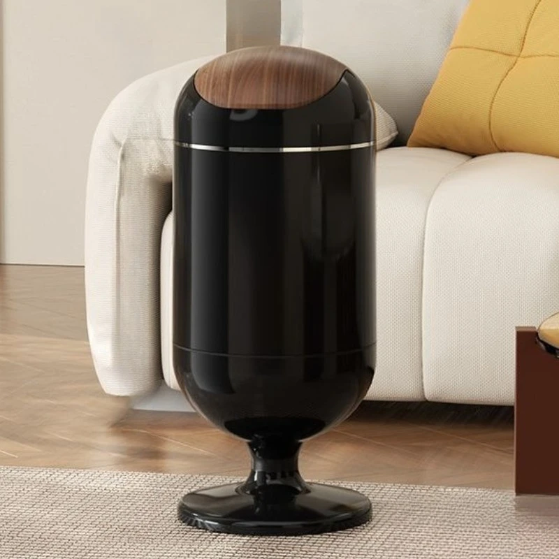 

Kitchen Trash Cans Bathroom Waste Bins Living Room Luxury Mobile Large Wastebaskets Household Food Garbage Storage Buckets