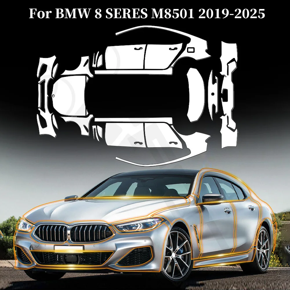 

For BMW 8 SERES M8501 2019-2025 Anti-scratch TPU Paint Protection Film Car Body Clear Bra Pre-cut PPF Resistant Invisible Cover