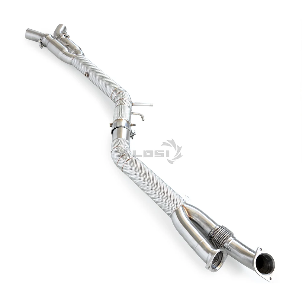 

For BMW M3 M4 G80 G82 M2/M2C G87 3.0T 2021-2023 equal length middle pipe Equipped with OPF/GPF exhaust mid pipe with heat shield