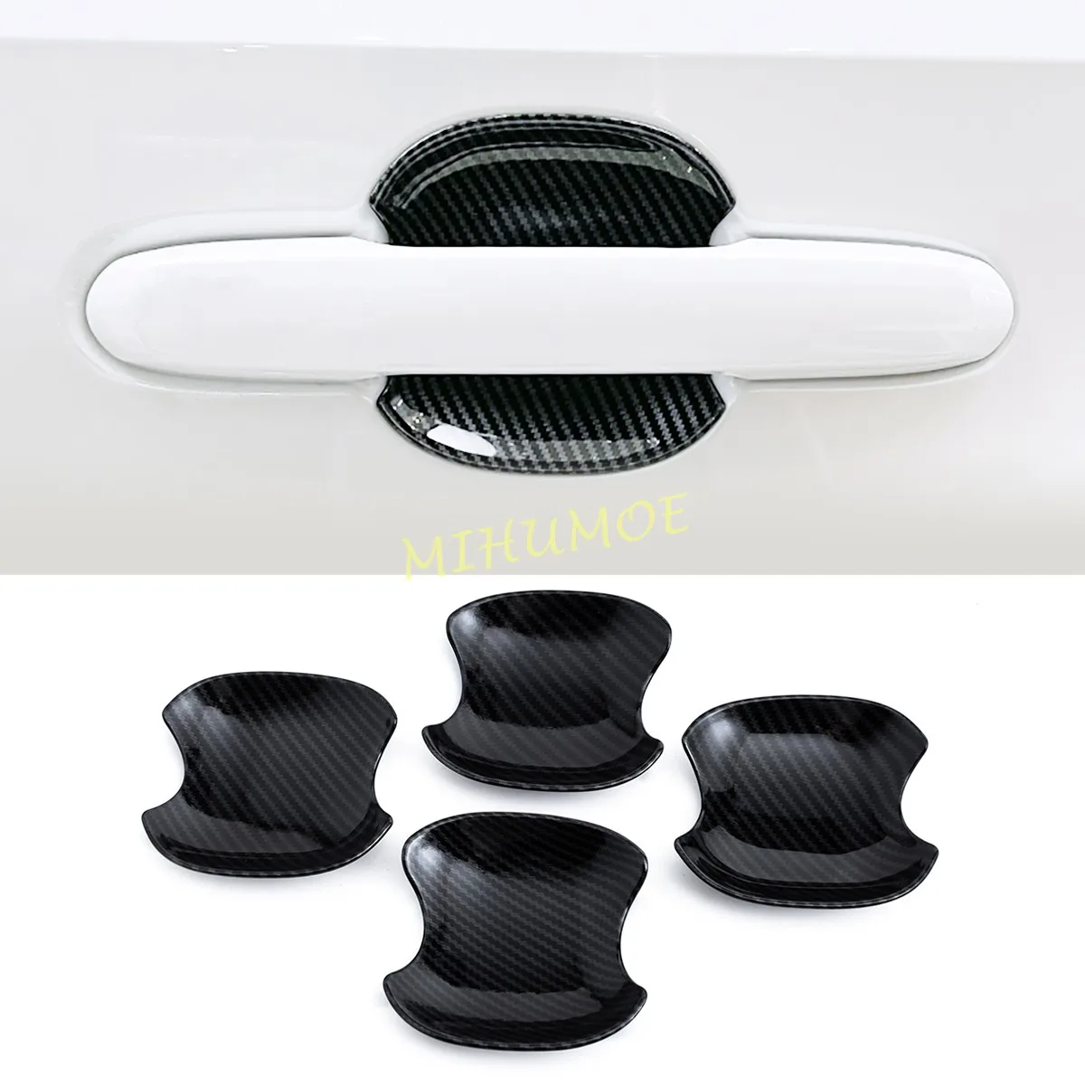 

Door Handle Bowl Cover Trims For 2024 2025 Lexus TX TX350 TX500h TX550h+ Toyota Grand Highlander Car Styling Carbon Fiber