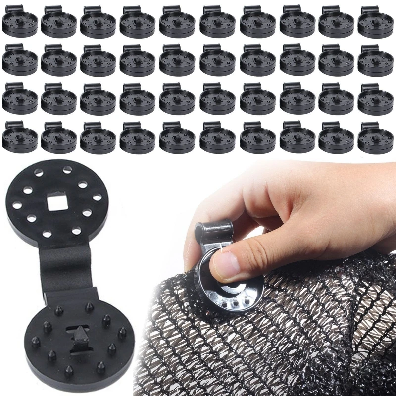 100PCS gardens Durable sunshade mesh buckle, capable of withstanding harsh weather, with a tight and sturdy lock ring design