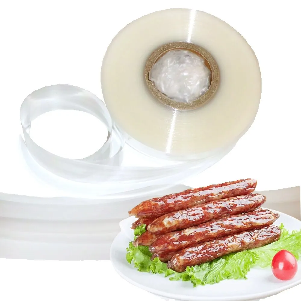 3PC  Food Grade Casings for Sausage Salami Length:50cm Wide50mm Shell for Sausage Maker Machine Hot Dog Plastic Casing Inedible