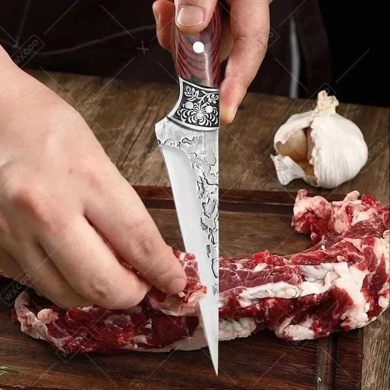 WXCOO Professional Chef Knife Sharp Multifunctional Kitchen Knives Stainless Steel Meat Slicer Fruit Peeler Kitchen Acceesories