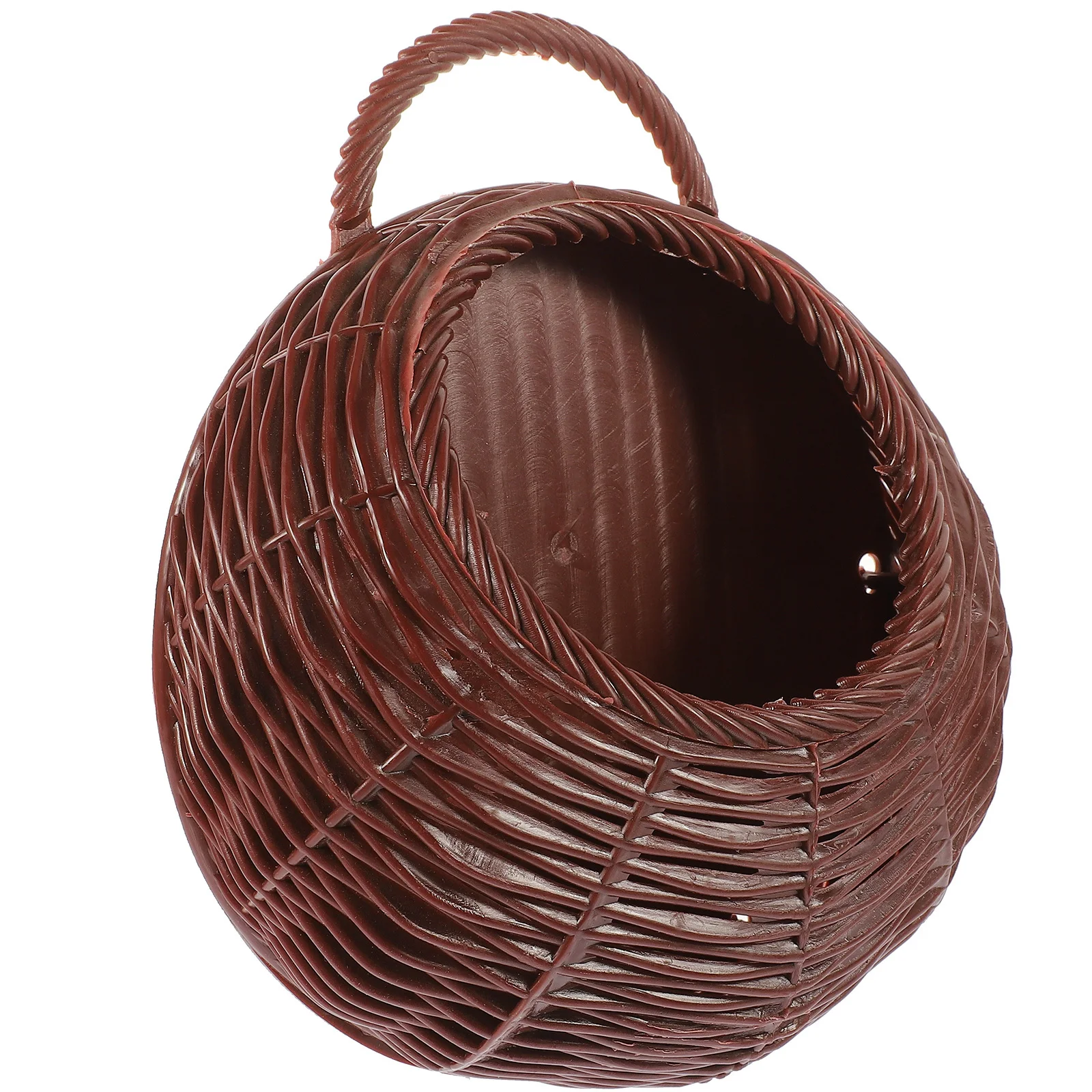 

1pc Plastic Nest Hanging Basket Wall Decor Farmhouse Style Hanging Storage Basket For Home Garden Kitchen Fruit Vegetable