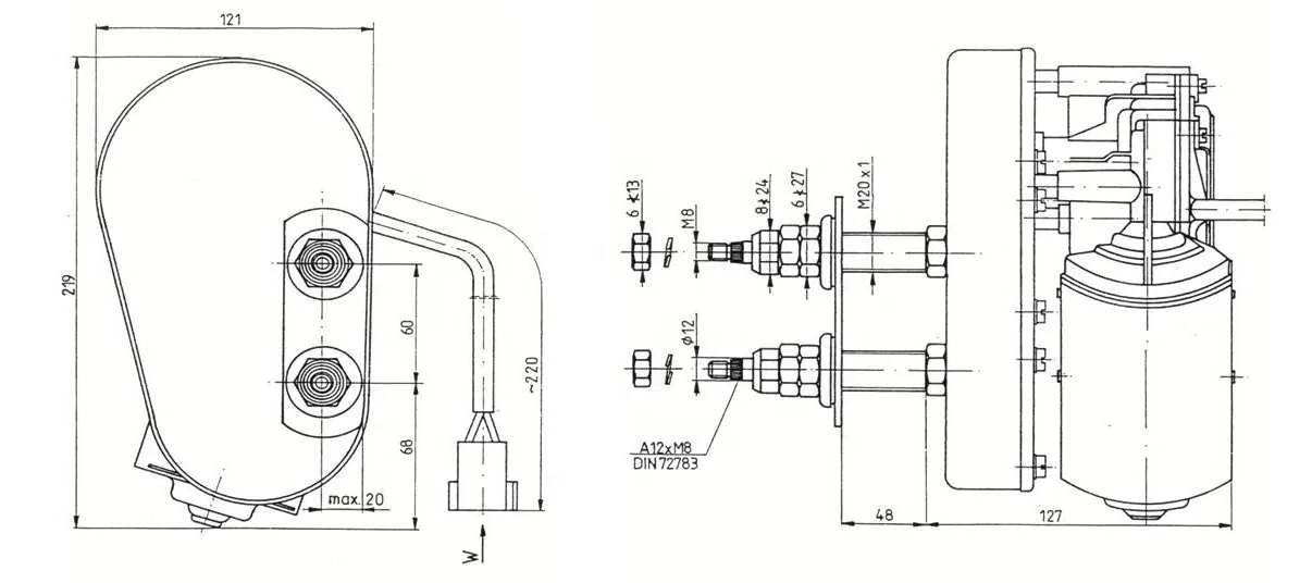 619 Wiper Motor For Tractor truck 12V 24V 5.6nm for Fiat Massey-Ferguson Renault Agricultural Same Valmet agricultural machinery