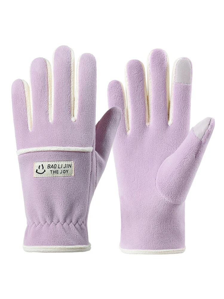 AliExpress Riding windproof gloves for women in autumn and winter, warm gloves with touch screen and velvet insulation for outdoor hiking,