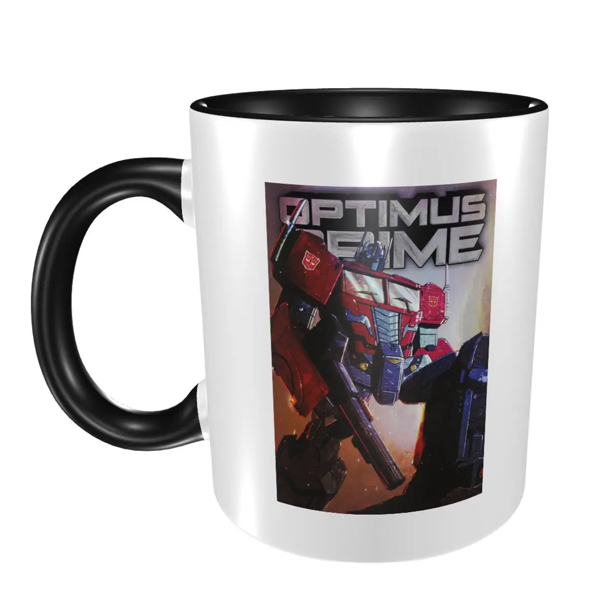 Кружка Optimus Prime, забавные керамические кофейные чашки, чайные кружки, чашка для молока, посуда для напитков, подарки для женщин и мужчин