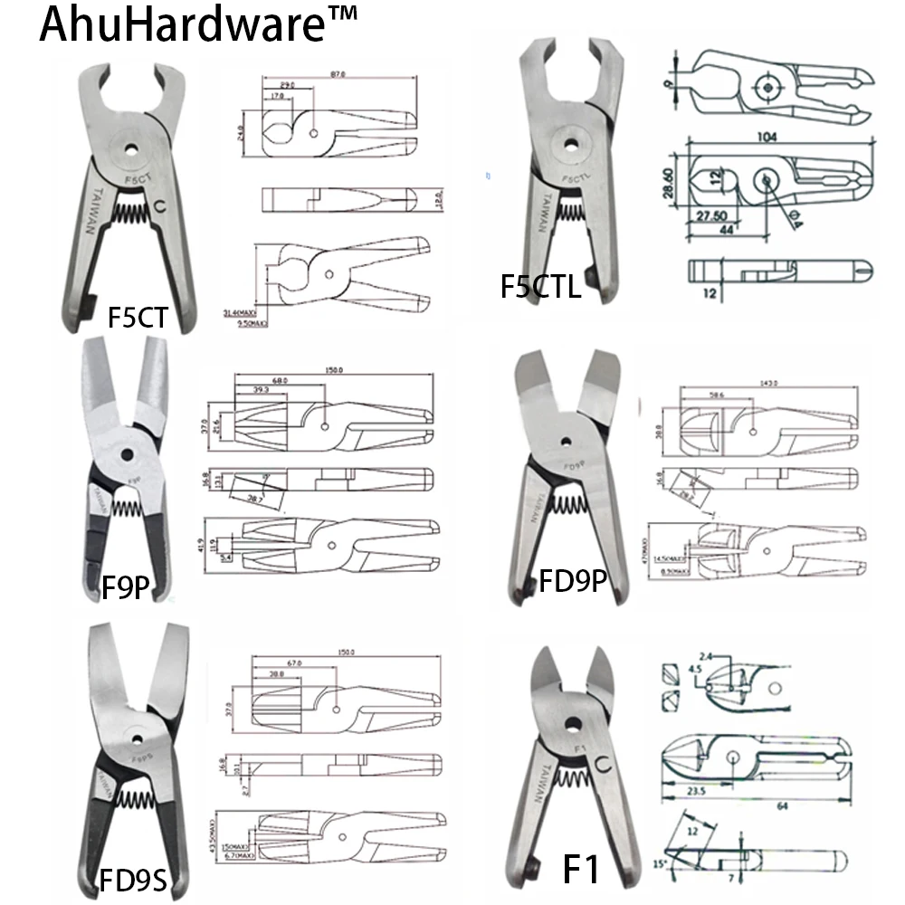 AhuHardware F5CT F5CTL F9P FD9P FD9S F1 F1S Air Scissors Shears Cutter Head Nipper Pneumatic Crimping Pliers Tool Part