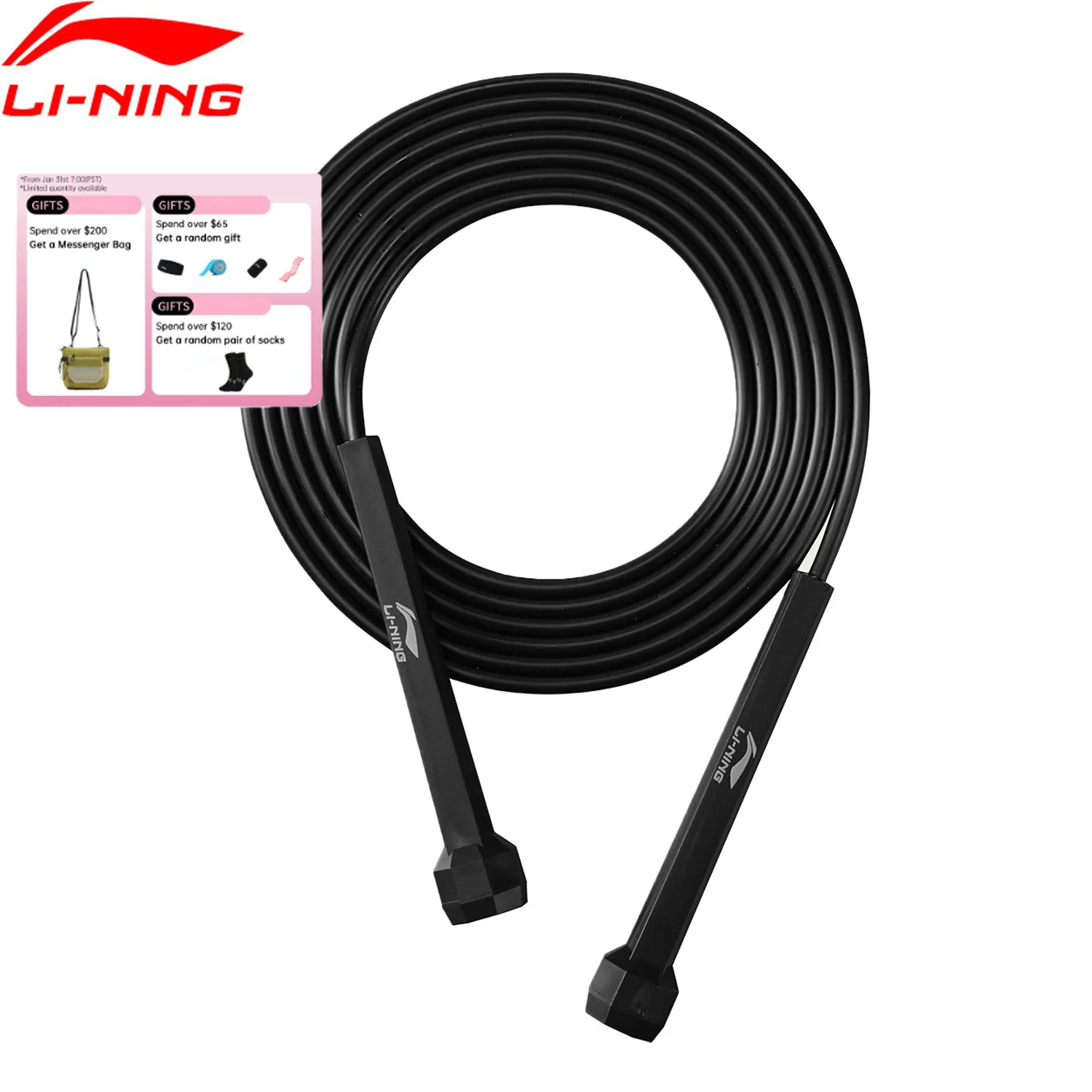 

Li-Ning Unisex Jump Rope Exercise Adjustable LiNing Speed Rope Skipping Rope AQEU035