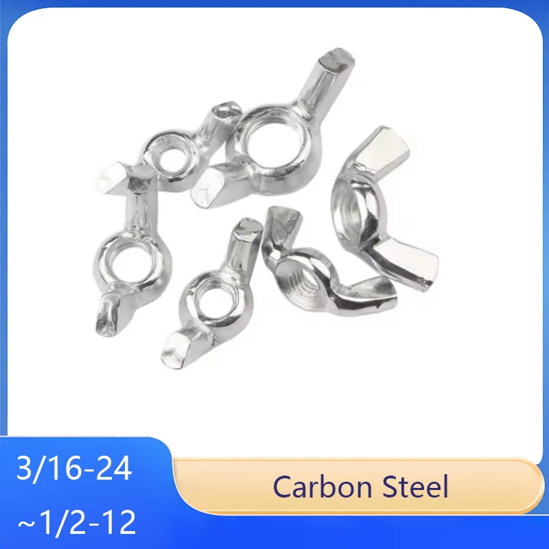 

British Standard Carbon Steel 3/16-24 1/4-20 5/16-18 3/8-16 1/2-12 Butterfly Wing Nuts Wing Nut Manual Fastening Nuts