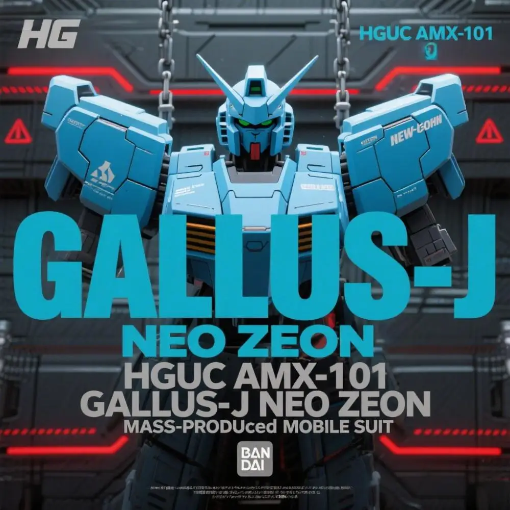 반다이 오리지널 모바일 슈트 건담 HGUC AMX-101 GALLUSS-J 조립 모델 애니메이션 액션 피규어 어린이를위한 장난감 선물