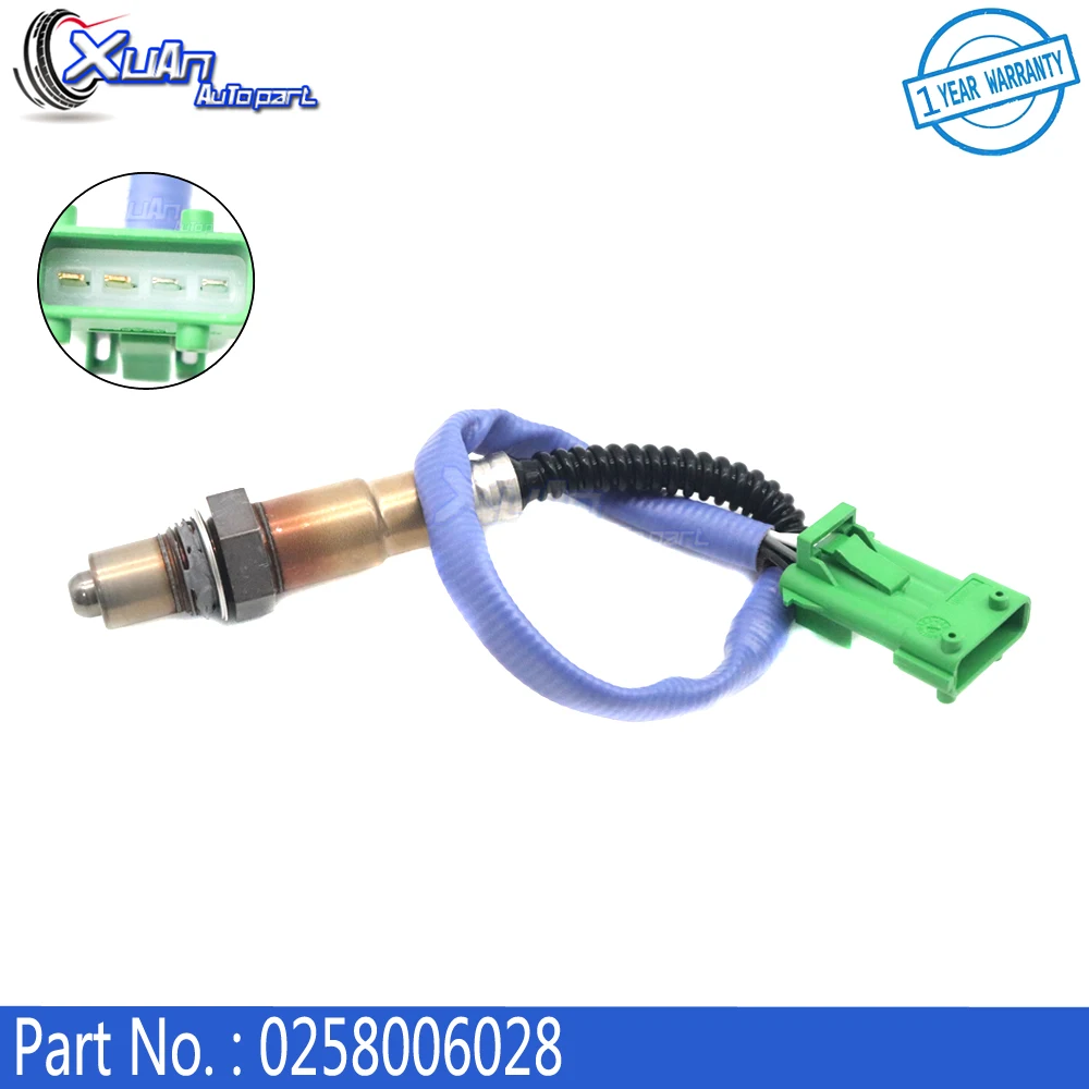 

XUAN Lambda Oxygen O2 Sensor 0258006028 For Peugeot 1007 206 207 306 307 308 406 806 807 HOGGAR PARTNER EXPERT 94-14
