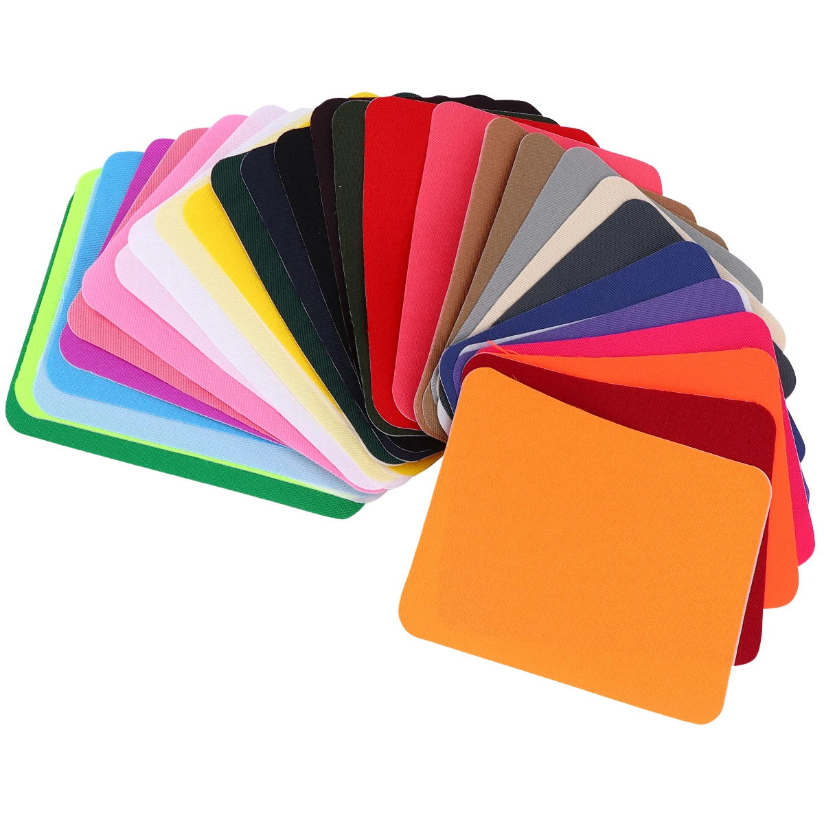 

1 set Colorful Fabric Iron-On Patches Simulated Denim Repair Patch Clothes Cotton Diy Rectangular Adhesive Patches For Jeans