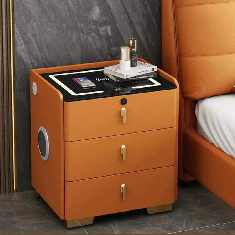 Bluetooth Modern Night Stands Dopamine Secret Desk Luxury Bedside Tables Designer Charging Nachttisch Mid Century Furniture