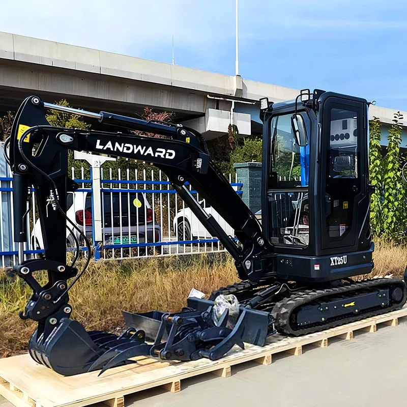 

Fast Shipping 2.5 Ton Mini Excavator Tracked Excavator Yanmar Engine Small Bagger Multifunctional Excavator Home Use Farm Custom