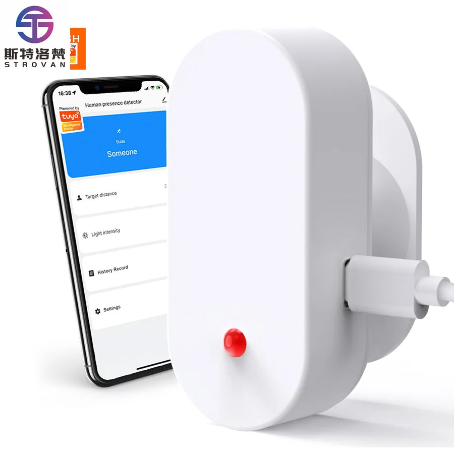 

STLF Tuya Wifi Human Presence Detector 24ghz Radar Body Distance Detection Compatible With Smart Life App