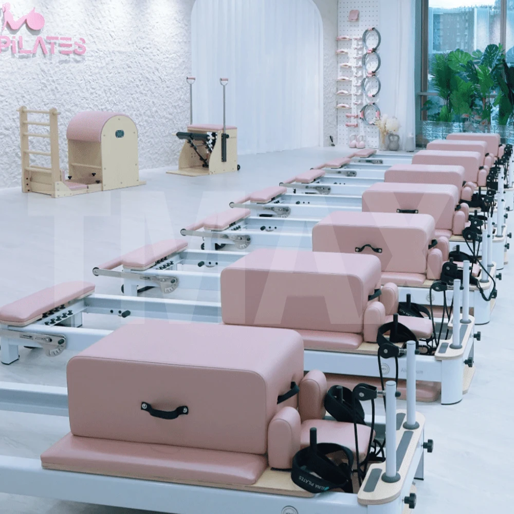 Merek Tmax Jual Terlaris Pilates Aluminium Reformer Mesin Latihan Pilates Reformer Lipat