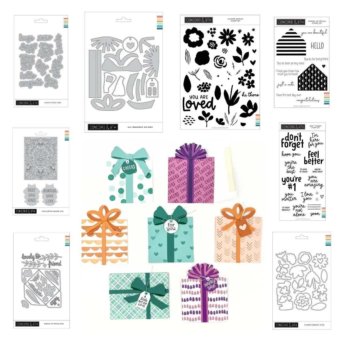 

Parcel of Petals Deco Pack Metal Cutting Dies Stamps Stencil Scrapbook Crafts Decoration Handmade Greeting Cards All Wrapped Up
