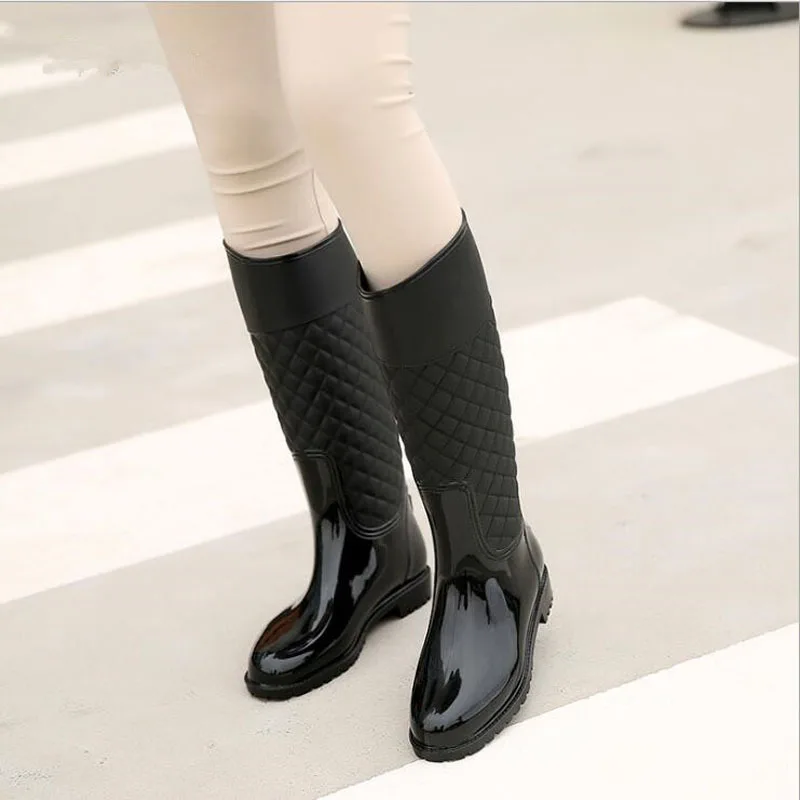 Comemore 2022 Winter Knee-length Rain Boots Women\'s Rain Boots High Outdoor Rubber Water Shoes for Female Galoshe Free Shipping