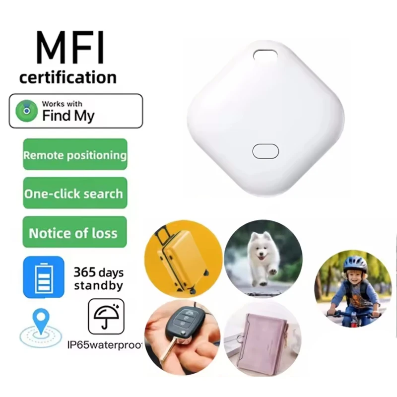 애플 에어태그용 스마트 태그 GPS 위치 추적기, 어린이 및 애완 동물 파인더 키 장치, 분실 방지 알람 로케이터, iOS 파인드 마이로 작동