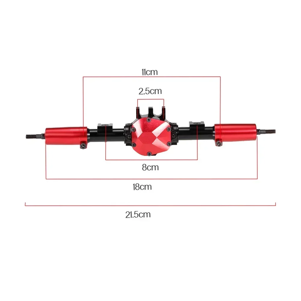 RC Car CNC Metal eje delantero/trasero con Protector para 1:10 coche trepador de control remoto Axial SCX10 II 90046 90047