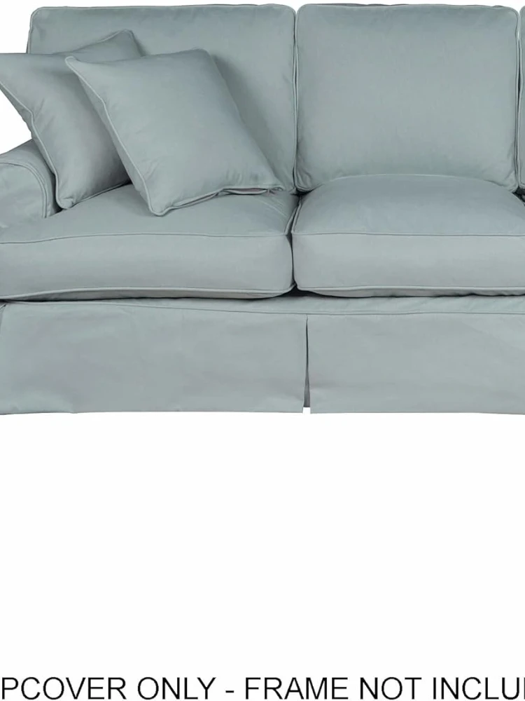 Trading Horizon Sofa Slipcover, Configurable, Aqua Blue