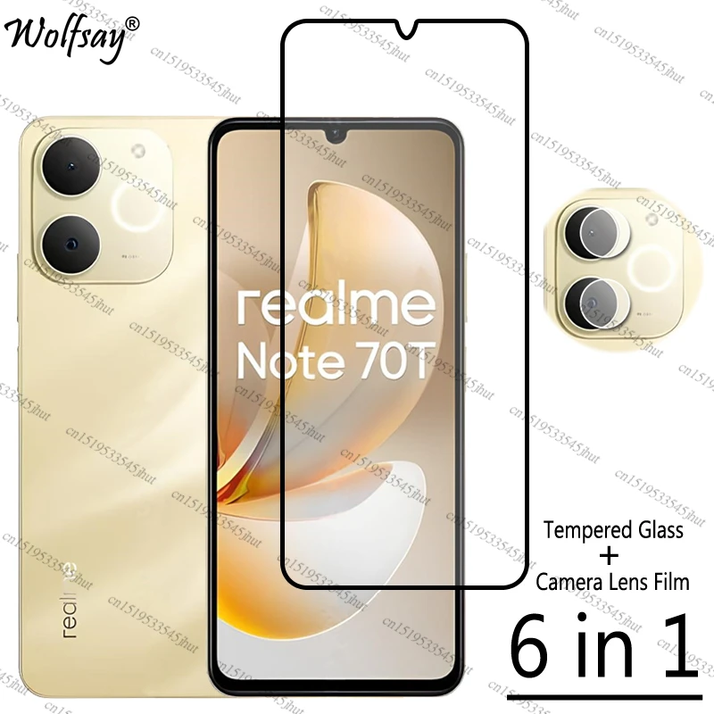 

Full Cover Tempered Glass For Realme Note 70 Screen Protector For Realme Note 70 Camera Glass For Realme Note 70 Glass 6.74 inch