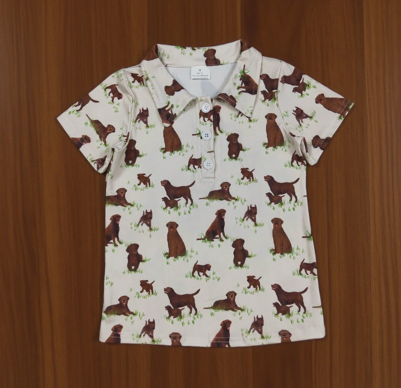 

Z827-04 BT1293 Children Boutique Clothes Short Sleeve Dog Print Top Kids Boys Shirt