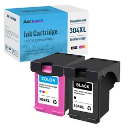 Aecteach compatibele 304XL inktcartridge voor HP304 printer Envy 6010 6020 6022 6030 6032 6052 6055 6058 6075 Cartridge 304 XL